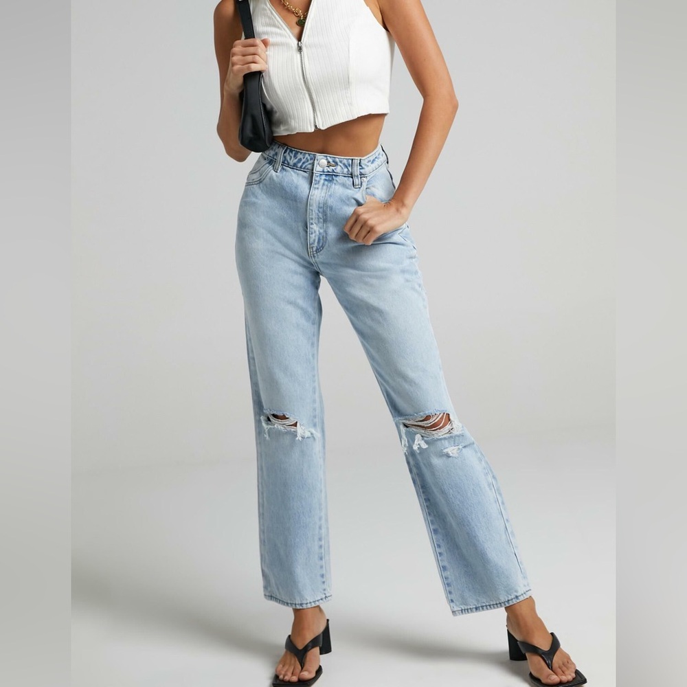 ROLLA'S original high rise straight Light Blue Denim Jeans